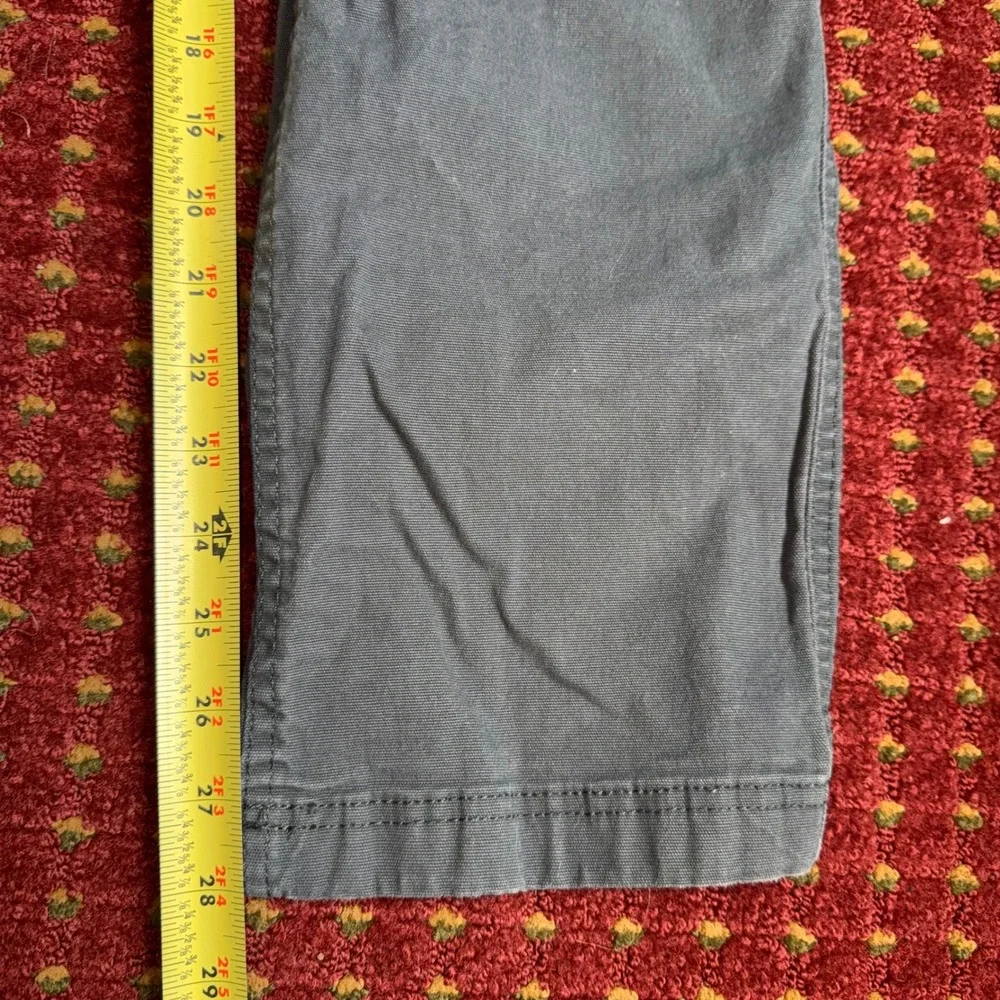 Eddie Bauer Utility Canvas Pants Mens 34x29 Grey Excellent Straight Workwear